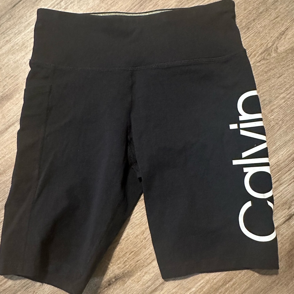 Calvin Klein Performance Women's Black Bike Shorts Size  M Medium Athletic Wear